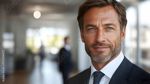 A confident businessman in ...
