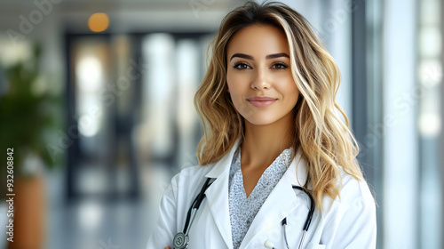 A confident female doctor i...