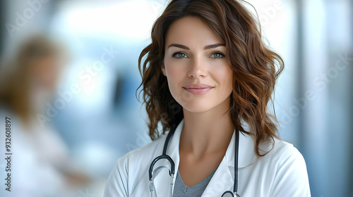 A confident female doctor i...