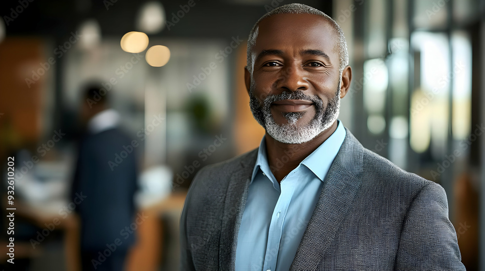 A confident man in a business setting, smiling at the camera. A confident man in a business setting, smiling at the camera.