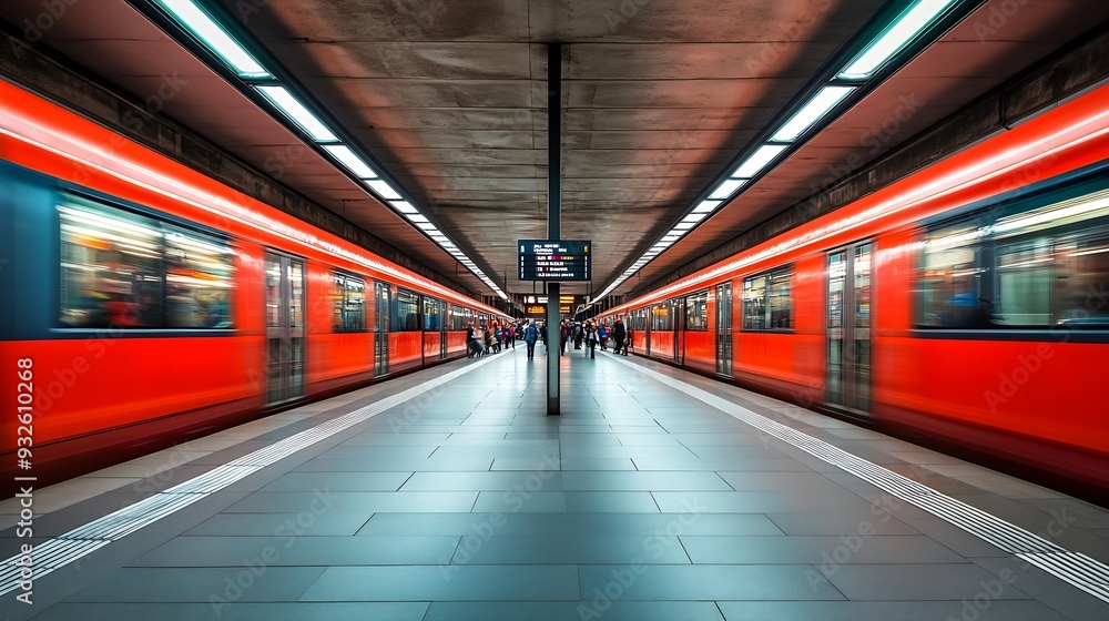 Metro station on eberswalder street old metal station construction Two trains just arriving at the station in motion blur Public transport in berlin many people and efficient rtranspor : Generative AI Metro station on eberswalder street old metal station construction Two trains just arriving at the station in motion blur Public transport in berlin many people and efficient rtranspor : Generative AI