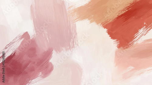 abstract gouache paint background. lovely, romantic, playful and sophisticated design. large rounded brush stroke. using dusty rose, apricot beige, muted soft pink.