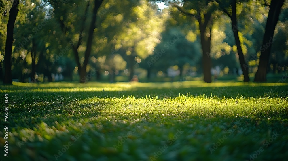 Beautiful panorama of green city park : Generative AI Beautiful panorama of green city park : Generative AI