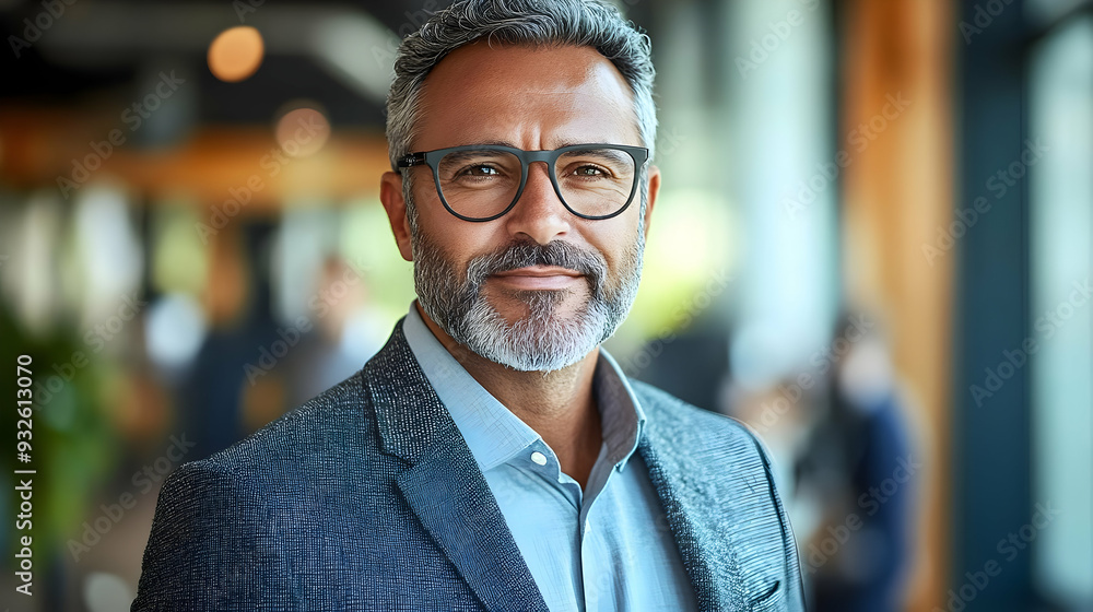 A confident man in a suit with glasses, smiling at the camera. A confident man in a suit with glasses, smiling at the camera.