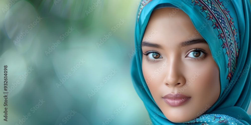 Portrait of a Malay woman in a beautifully embroidered kebaya Portrait of a Malay woman in a beautifully embroidered kebaya