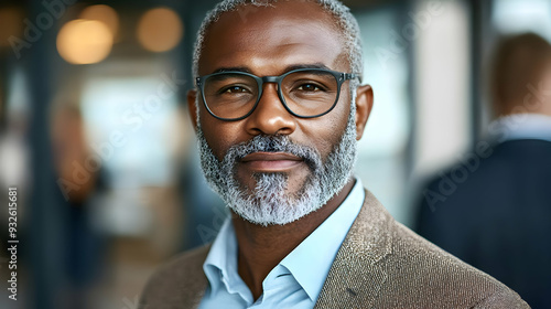 A confident man with glasse...