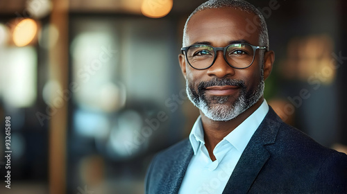 A confident man with glasse...