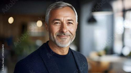 A confident middle-aged man...