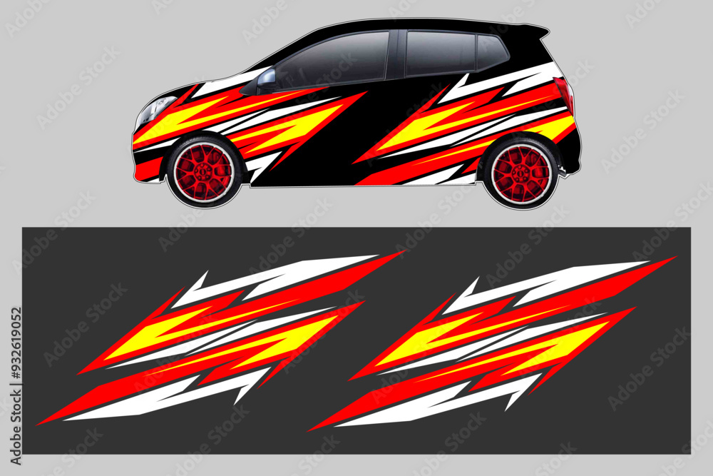 Rally car decal graphic wrap vector, abstract background Rally car decal graphic wrap vector, abstract background