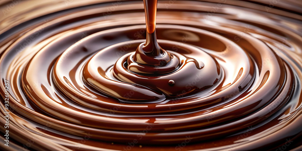 Liquid chocolate syrup in full depth of field Liquid chocolate syrup in full depth of field