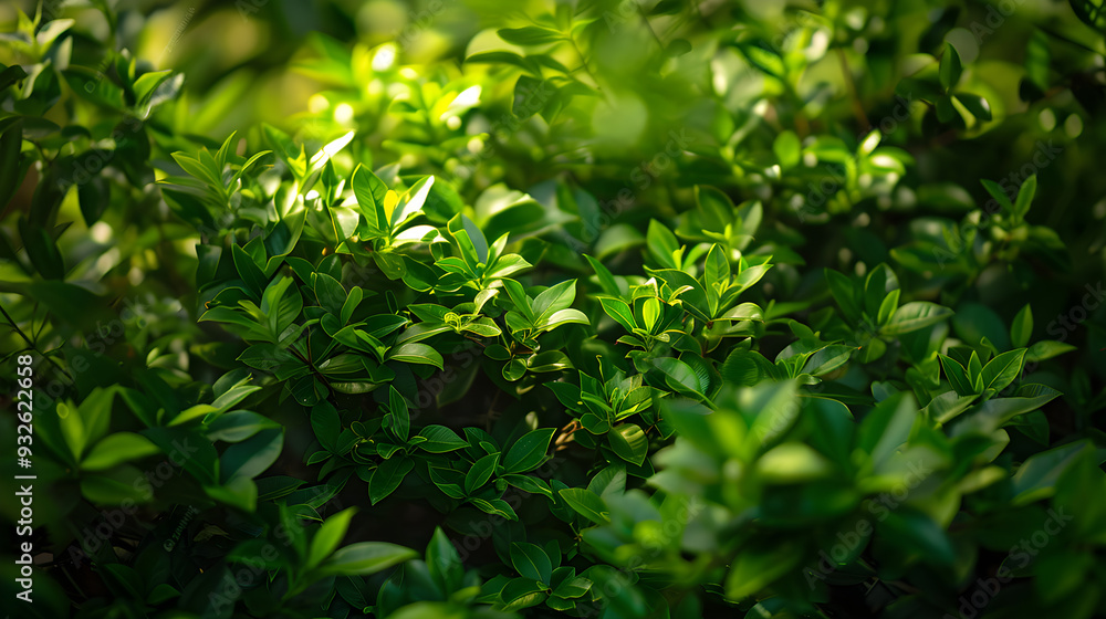 Vibrant Green Shrub in Full Bloom: A Harmonious Blend of Lush Foliage and Tiny Flowers Reflecting Nature's Elegance and Resilience Vibrant Green Shrub in Full Bloom: A Harmonious Blend of Lush Foliage and Tiny Flowers Reflecting Nature's Elegance and Resilience