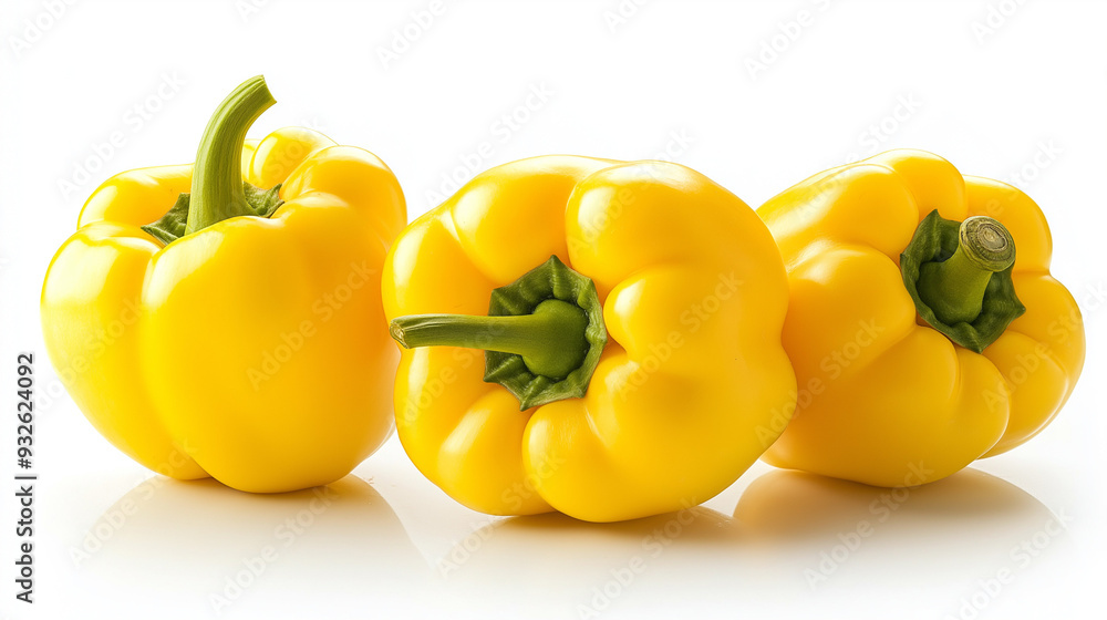 yellow peppers on white background ,Fresh sweet bell pepper isolated a white background. yellow peppers on white background ,Fresh sweet bell pepper isolated a white background.