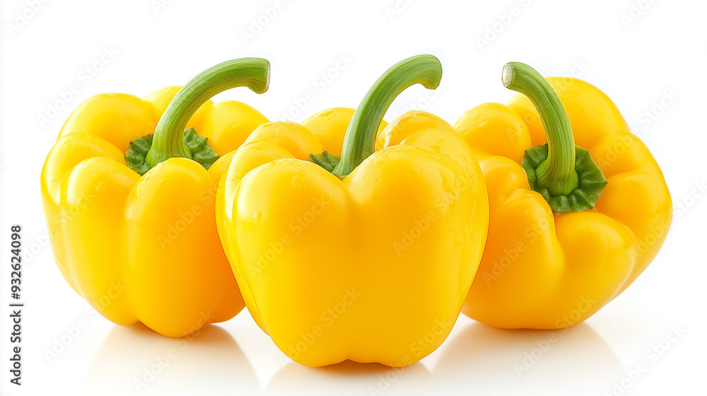 yellow peppers on white background ,Fresh sweet bell pepper isolated a white background. yellow peppers on white background ,Fresh sweet bell pepper isolated a white background.