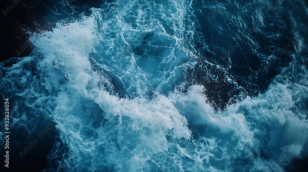 Witness the aweinspiring dance of ocean currents capturing vibrant hues of cerulean and azure as the oceans dynamic movements create power and beauty of nature : Generative AI Witness the aweinspiring dance of ocean currents capturing vibrant hues of cerulean and azure as the oceans dynamic movements create power and beauty of nature : Generative AI