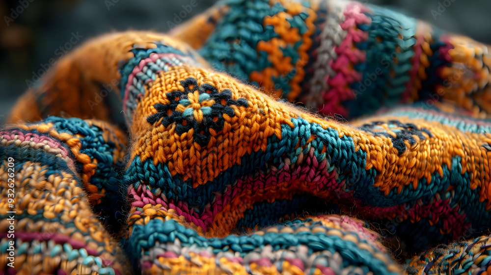 Close-up Knitted Texture Abstract Background Close-up Knitted Texture Abstract Background