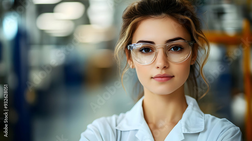 A focused young woman in a ...