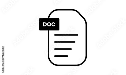 doc file document format vector symbol icon design