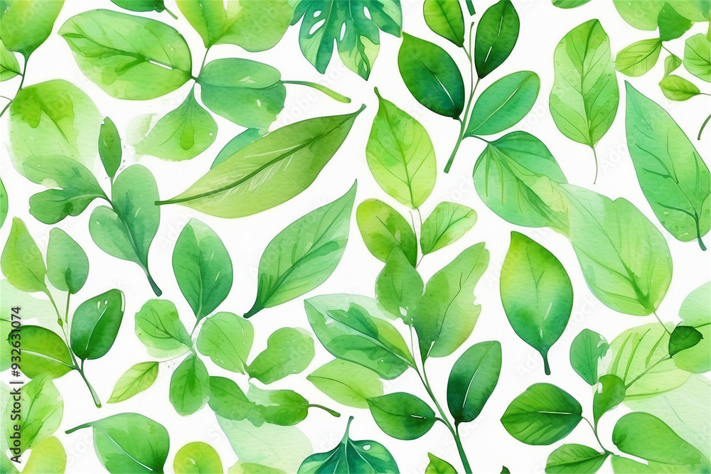 seamless pattern with green leaves seamless pattern with green leaves
