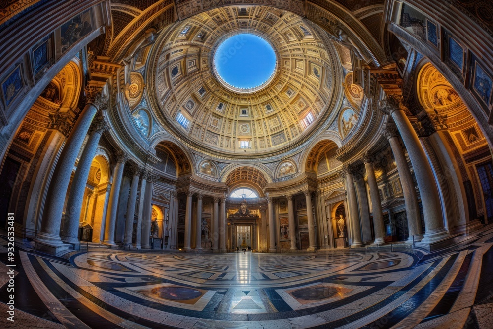 Obraz premium Pantheon transaction center inside the Pantheon in Rome, Italy.