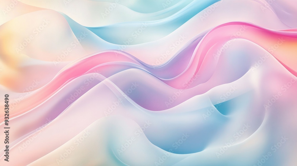 Fototapeta premium Soft, pastel abstract designs blending seamlessly into each other.