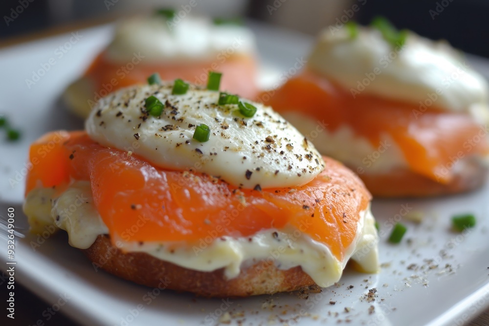 Smoked salmon Eggs Benedict Smoked salmon Eggs Benedict