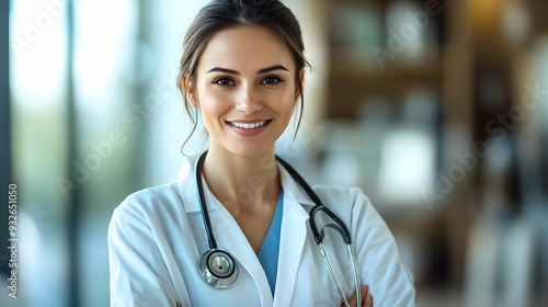 A smiling healthcare profes...