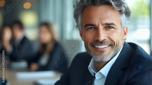 A smiling man in a business...