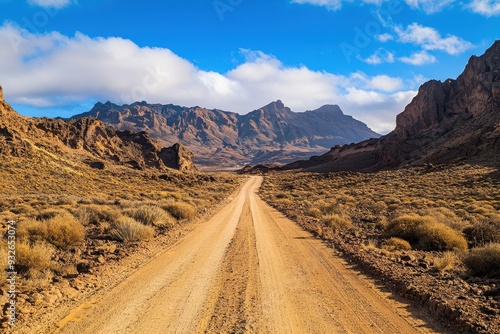 Tenerife Island Spain dirt road desert