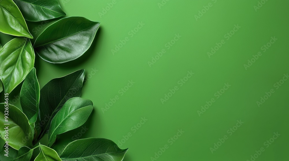Minimalist green leaves on bright green background A simple and minimalist composition of green leaves on a bright green background, emphasizing freshness, nature, and clean design Minimalist green leaves on bright green background A simple and minimalist composition of green leaves on a bright green background, emphasizing freshness, nature, and clean design