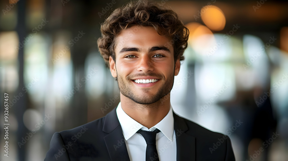 A smiling man in a suit, exuding confidence and professionalism. A smiling man in a suit, exuding confidence and professionalism.