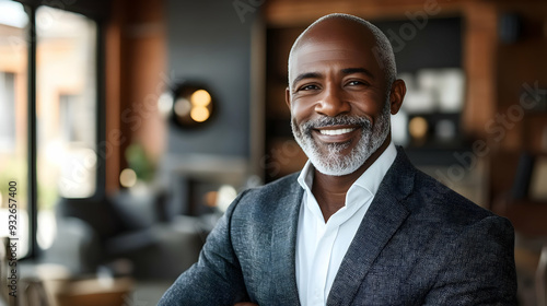 A smiling man in a suit, ex...