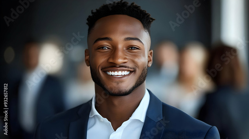 A smiling man in a suit, ex...