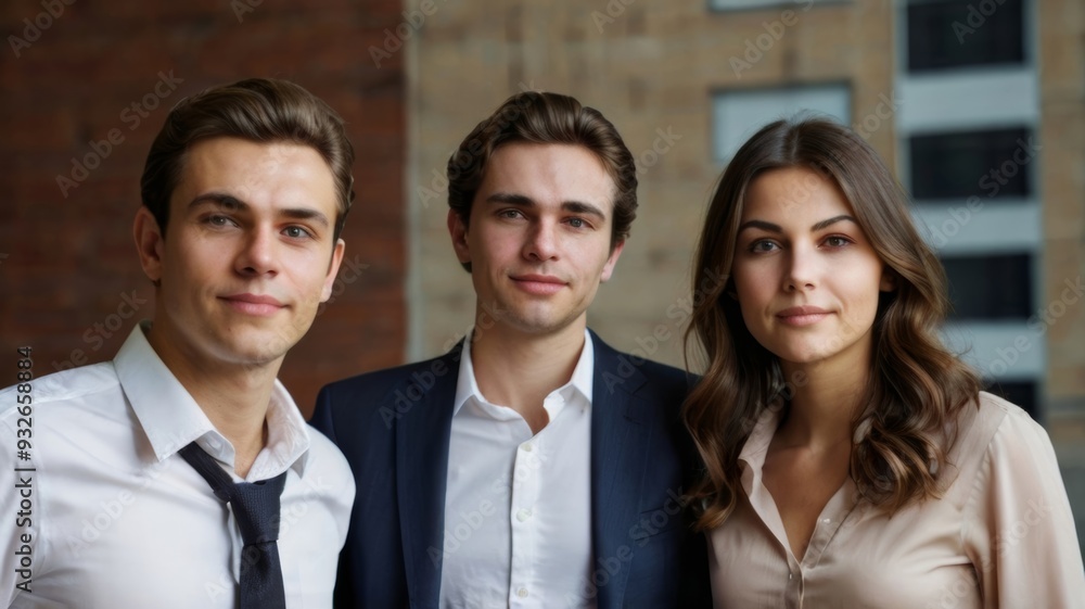 Confident Young Business Team of Four People Confident Young Business Team of Four People