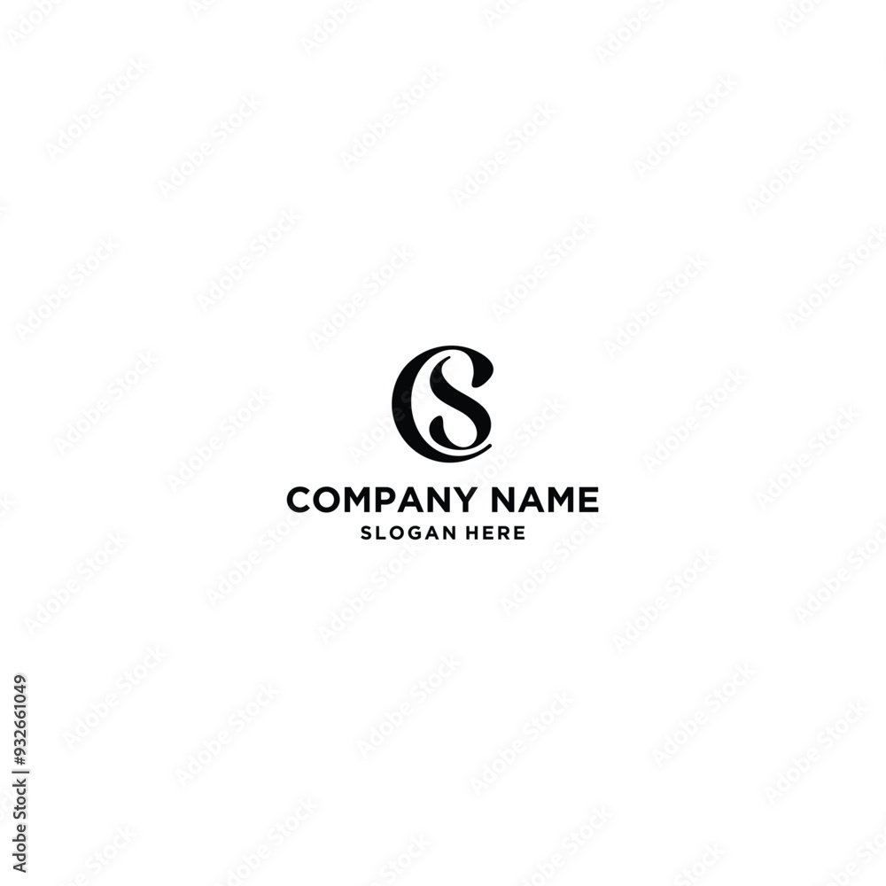 CS logo design vector template CS logo design vector template