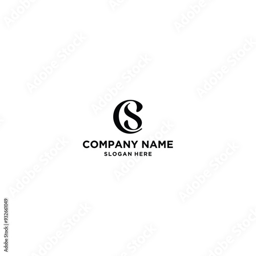 CS logo design vector template