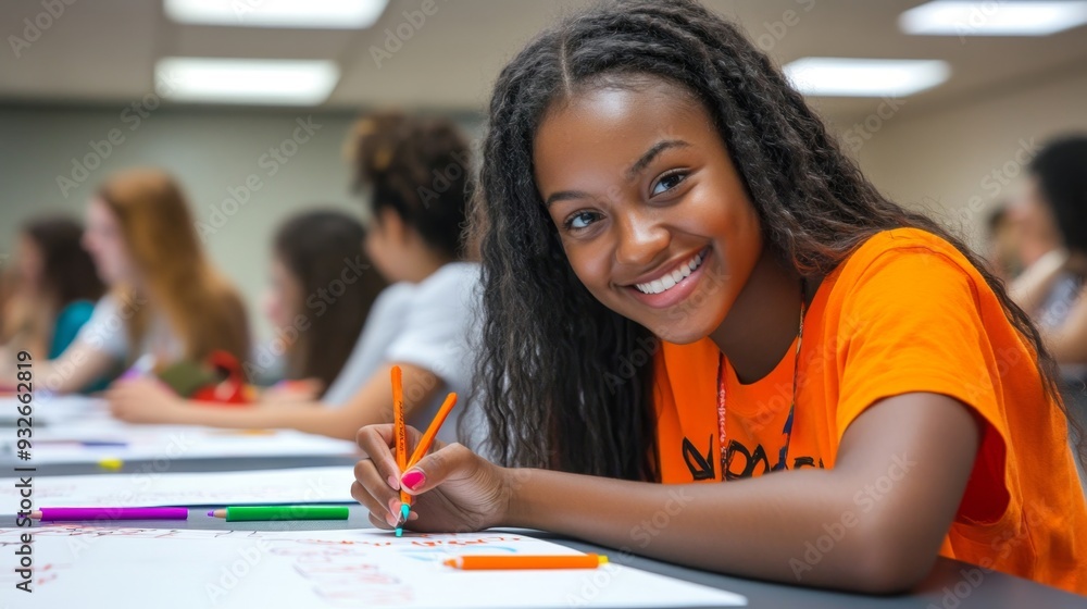 Girl Smiling Drawing. Girl Smiling Drawing.