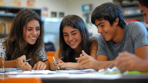 Teens Studying Together.