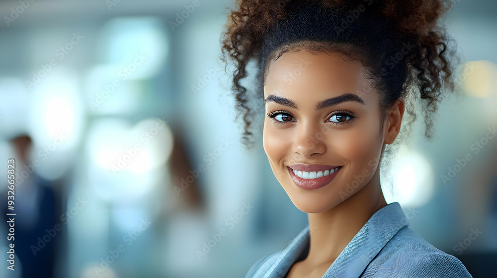A smiling woman in a professional setting with a blurred background. A smiling woman in a professional setting with a blurred background.