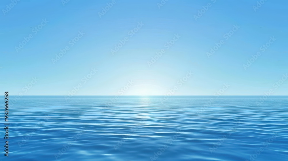 Calm ocean under a blue sky Calm ocean under a blue sky