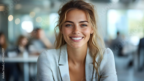A smiling woman in a profes...