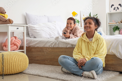 Cute happy African-American...