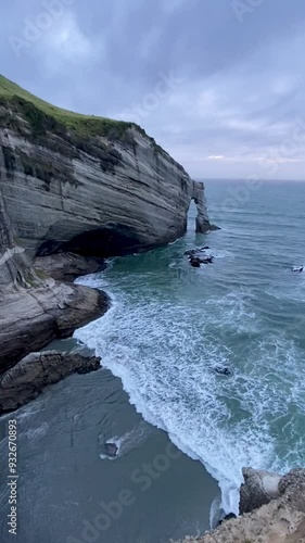 Cape Farewell scenic spot, Tasman Sea ,South Island New a photo