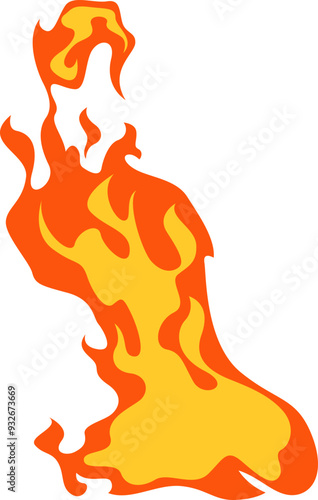 Fire Strike Illustration Element