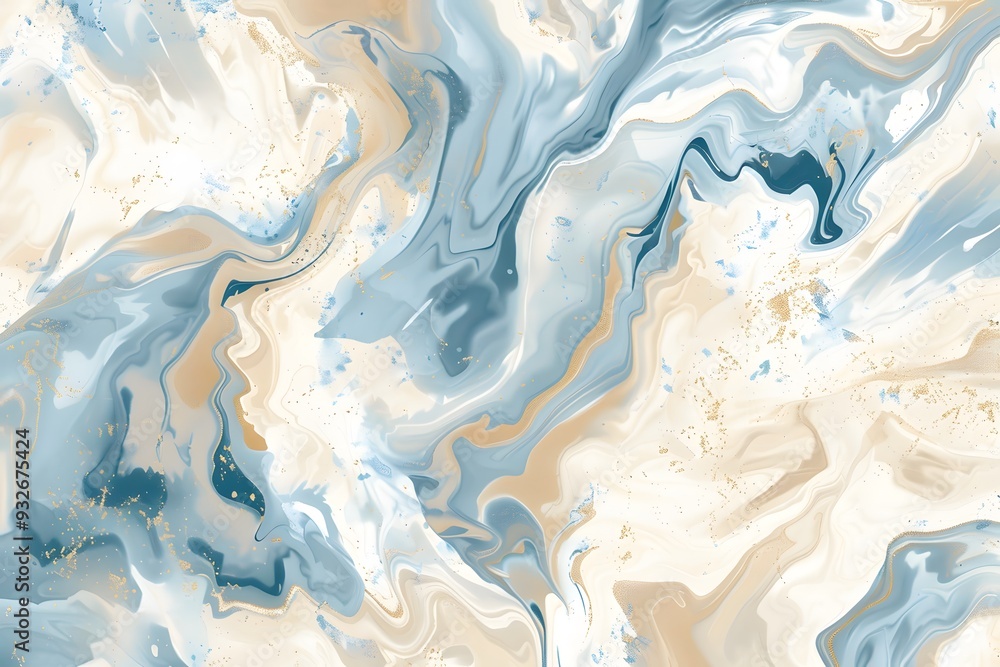 Abstract marble pattern in light blue and beige colors on a white background, vector illustration. Abstract marble pattern in light blue and beige colors on a white background, vector illustration.