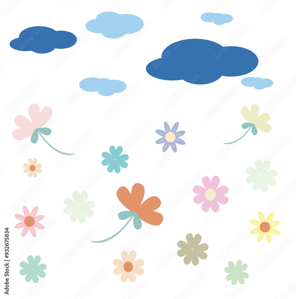 flower sky pastel flower sky pastel