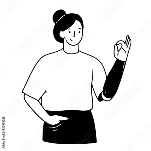 Young woman with prosthetic hand