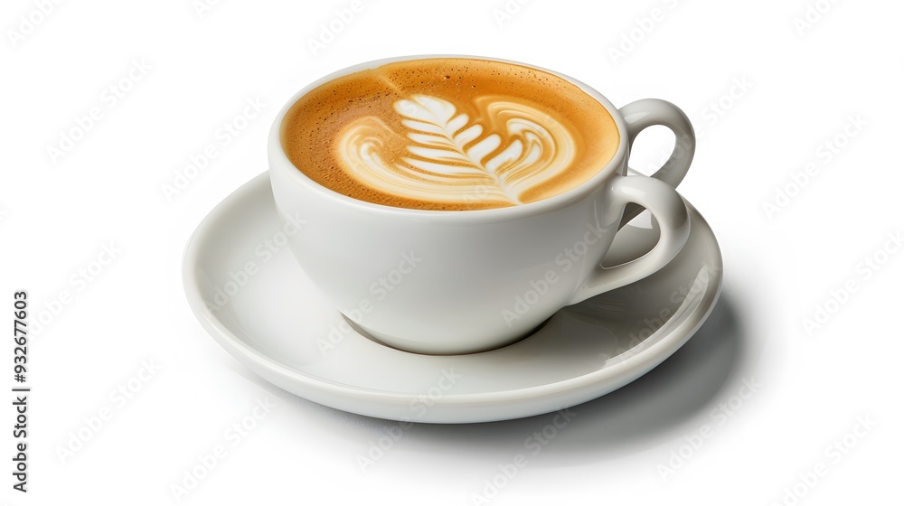 Cup of coffee latte isolated on white backgroud with clipping path. Cup of coffee latte isolated on white backgroud with clipping path.