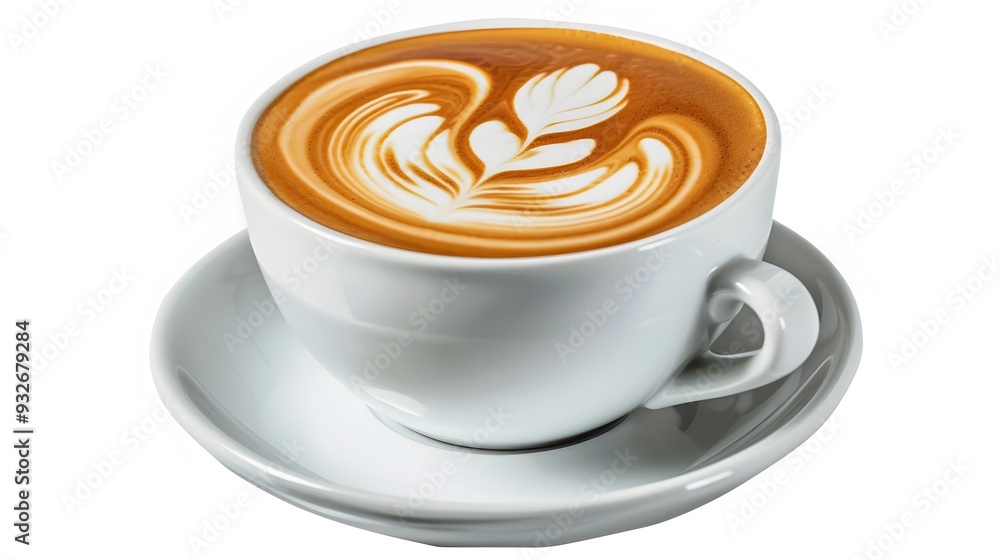 Cup of coffee latte isolated on white backgroud with clipping path. Cup of coffee latte isolated on white backgroud with clipping path.