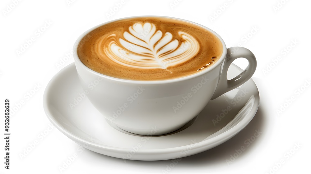Cup of coffee latte isolated on white backgroud with clipping path. Cup of coffee latte isolated on white backgroud with clipping path.