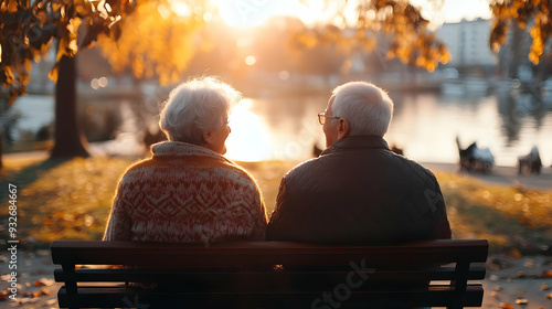 Elderly couple enjoying a s...